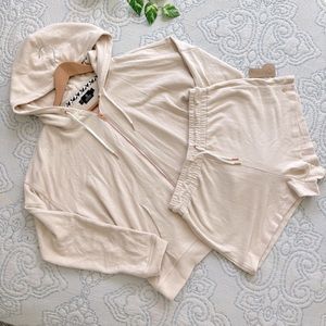 Volcom | Women’s Lived in Lounge Zip Up Hoodie & Shorts Set M/L